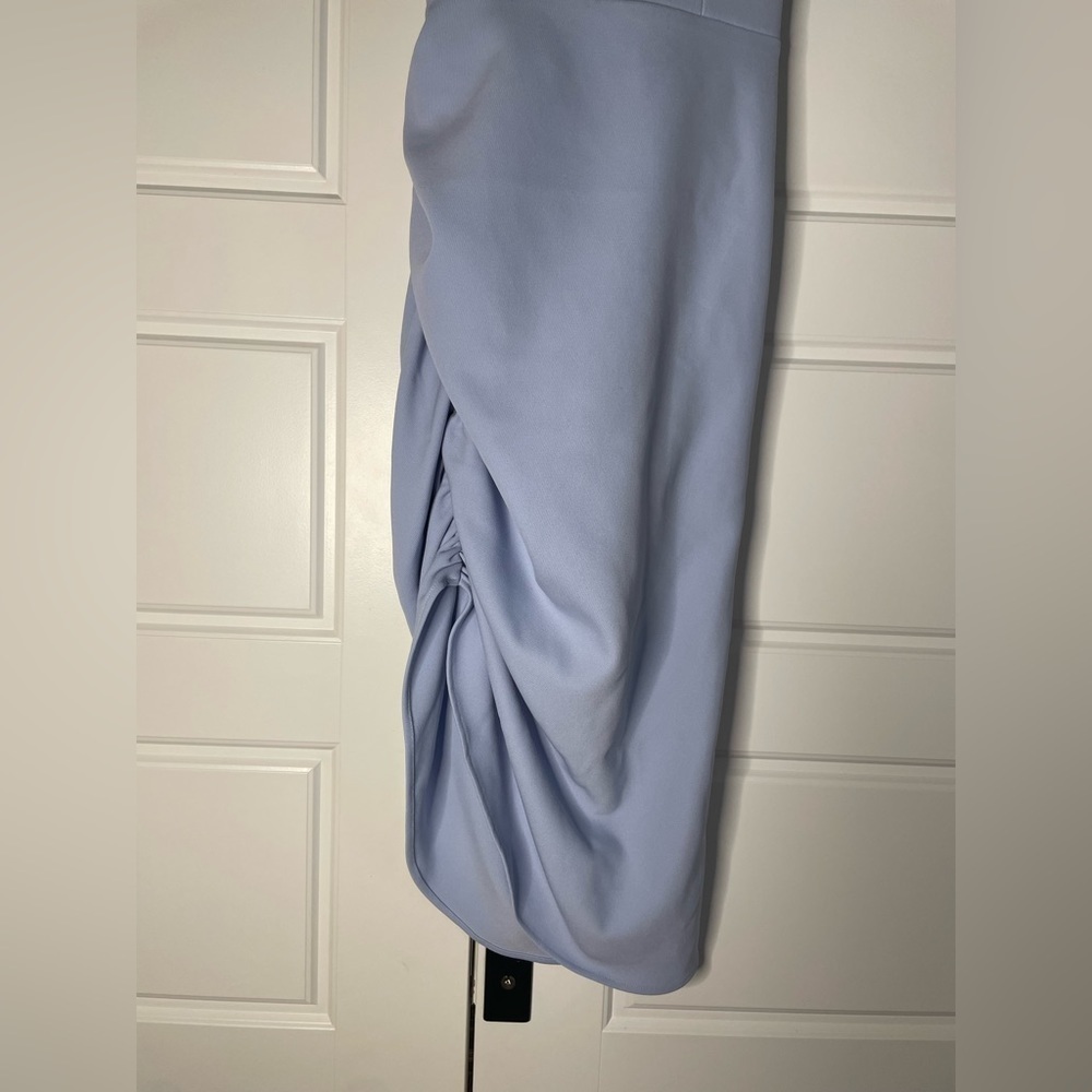 C/MEO Collective Good Thing Light Blue Ruched Midi Dress - Picture 6 of 10
